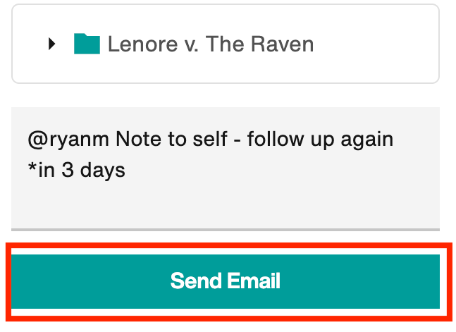 Send Email via the add-in