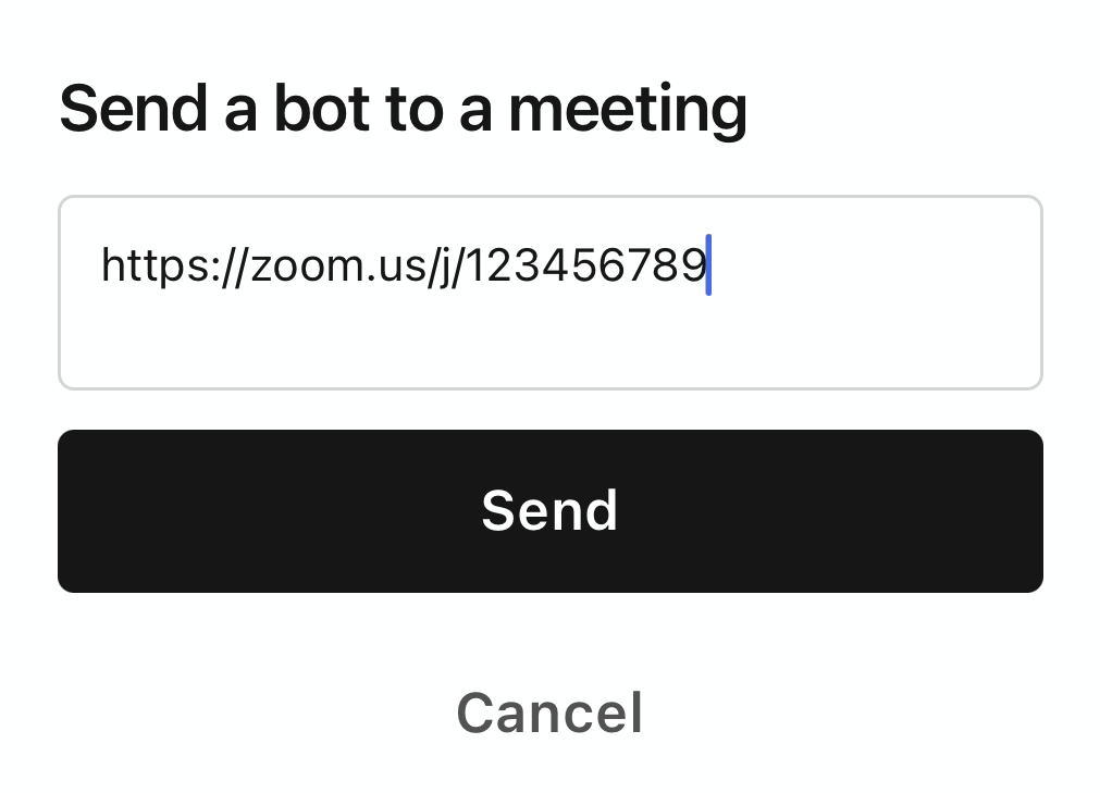 Enter meeting link
