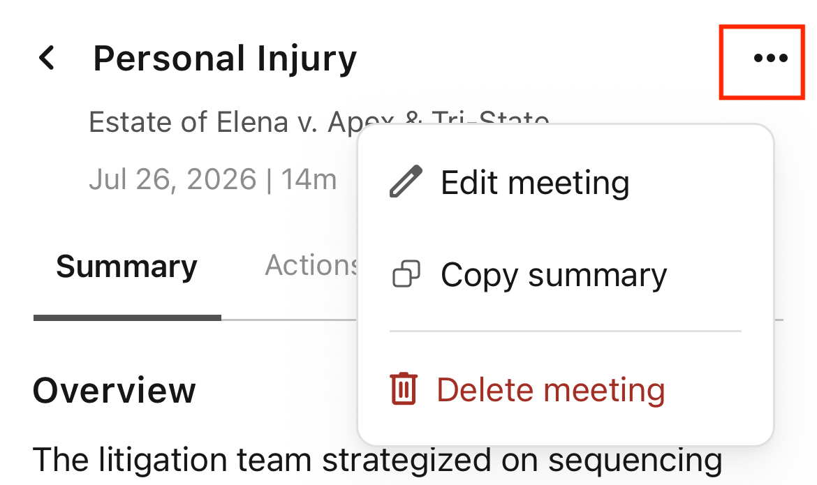 Ellipsis icon menu