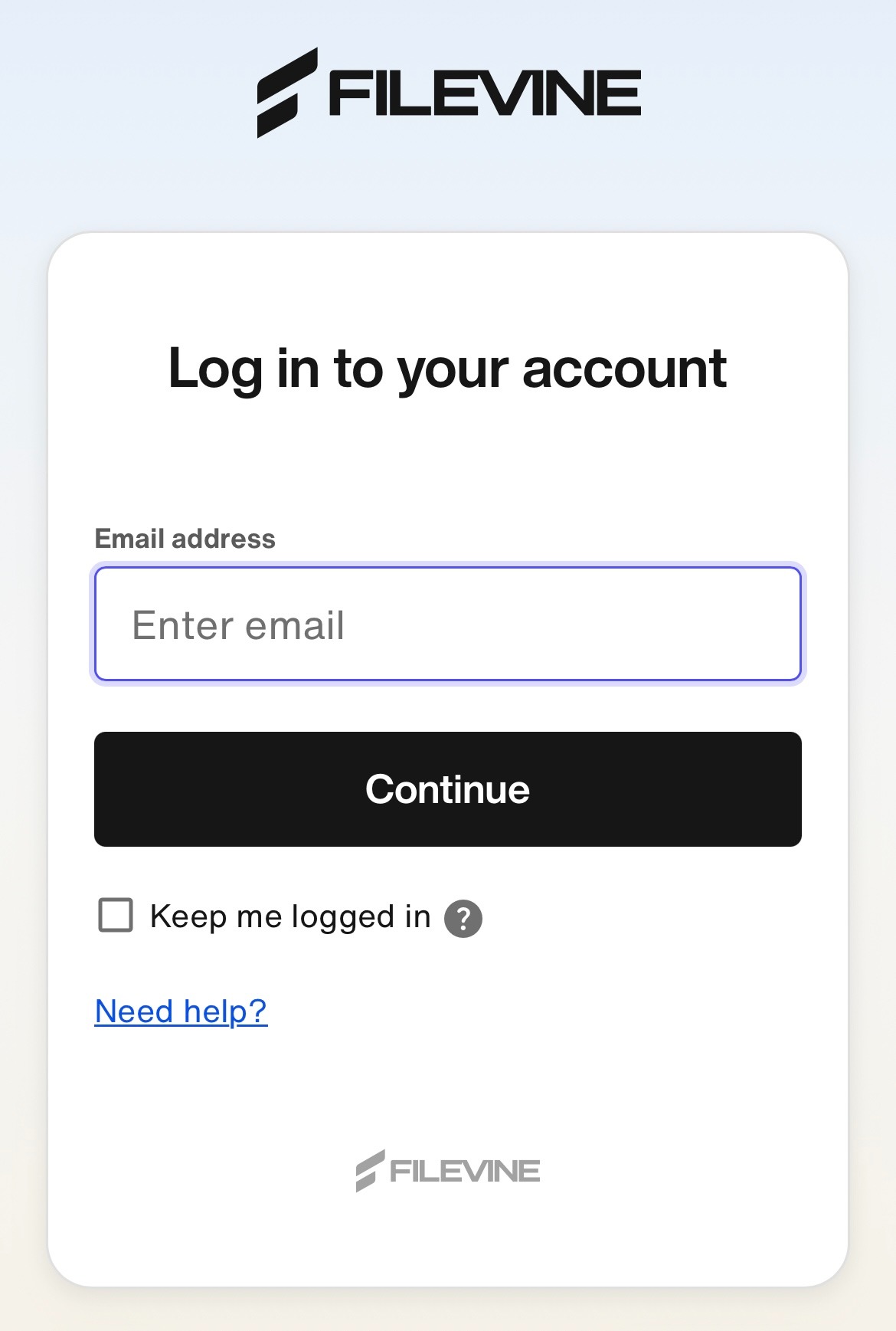Log in to your account